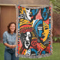 Afrocentric Heirloom Artwork Woven Blanket