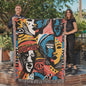 Faces Afrocentric  Heirloom  Woven Blanket