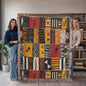 Ember Rhythms | Afro-Modern Woven Blanket