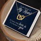 To My Wife Owner of My Heart | Interlocking Hearts Necklace