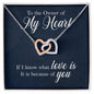 To My Wife Owner of My Heart | Interlocking Hearts Necklace
