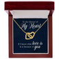 To My Wife Owner of My Heart | Interlocking Hearts Necklace