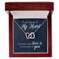 To My Wife Owner of My Heart | Interlocking Hearts Necklace