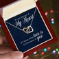 To My Wife Owner of My Heart | Interlocking Hearts Necklace