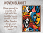 Faces Afrocentric  Heirloom  Woven Blanket