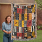 Ember Rhythms | Afro-Modern Woven Blanket