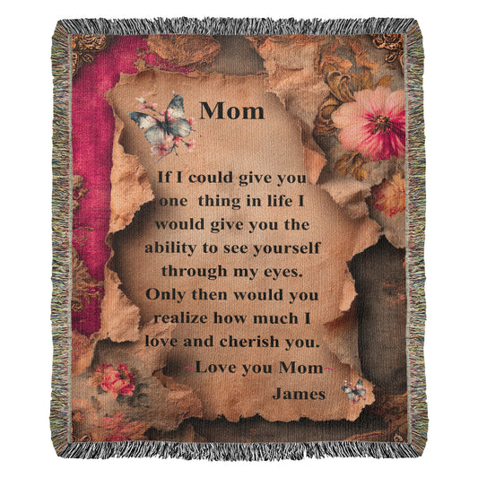 Mom Woven Blanket