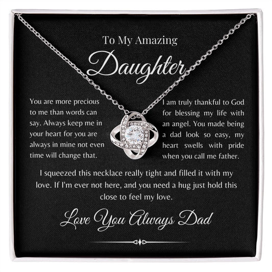 To My Amazing Daughter | Love Knot Necklace