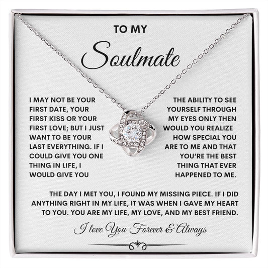 To My Soulmate | Beautiful Love Knot Necklace